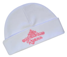 Load image into Gallery viewer, Personalized Embroidered Baby Girl Hat with Princess Crown