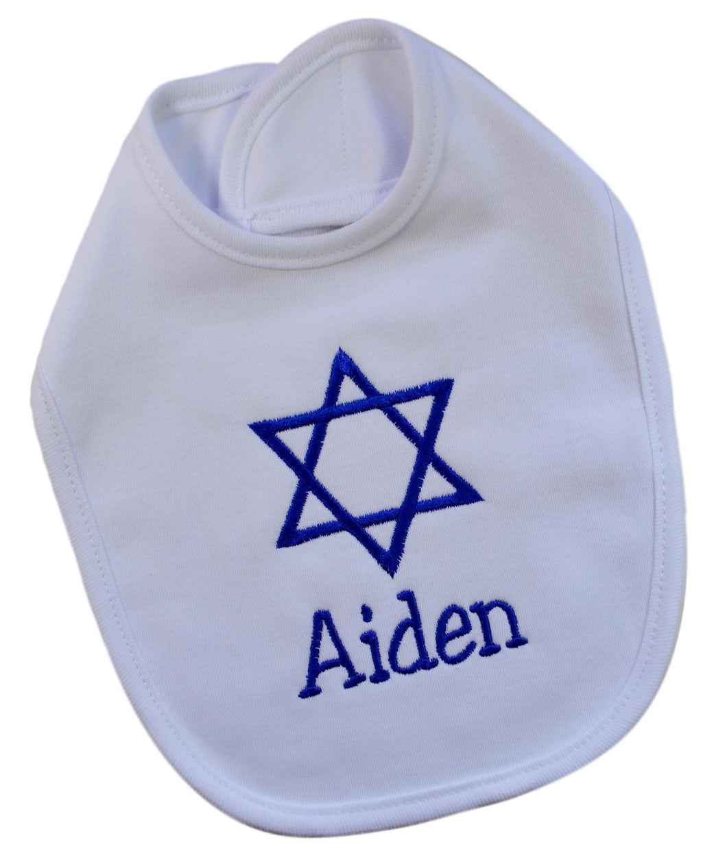 Star of David Personalized Hanukkah Baby Bib