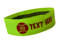 Load image into Gallery viewer, Design Your Own SOFTBALL No Slip Silicone Lined Stretch Headband with Your Custom VINYL Text - Quantity Discounts
