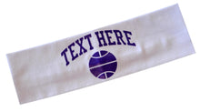 Load image into Gallery viewer, Basketball Cotton Stretch Headband with Your Custom and Personalized VINYL Text - Quantity Discounts
