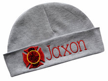 Load image into Gallery viewer, Girls Personalized Embroidered Firefighter Hat with Custom Name