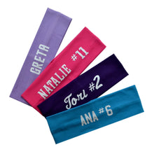 Load image into Gallery viewer, Design Your Own Cotton Stretch Headband with Your Custom VINYL Text - Quantity Discounts