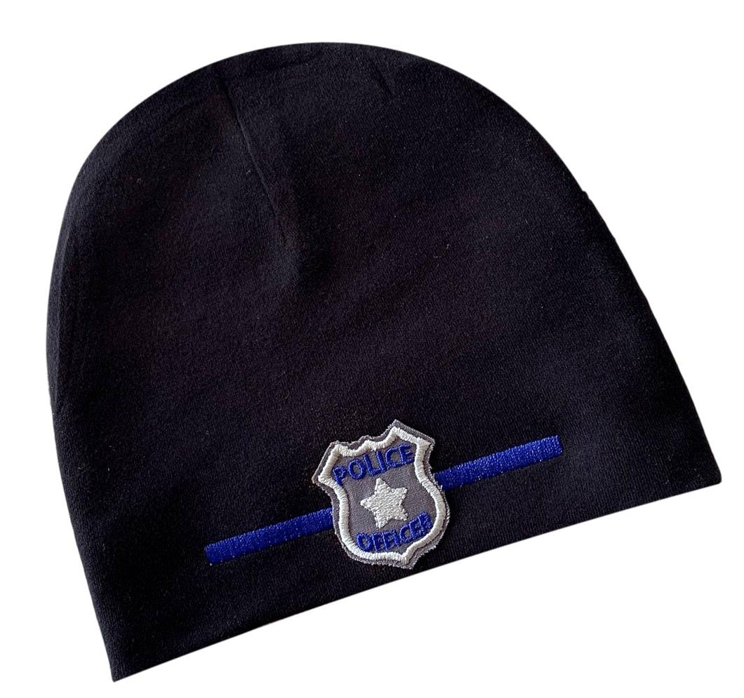 Embroidered Police Officer Badge Cotton Baby Hat