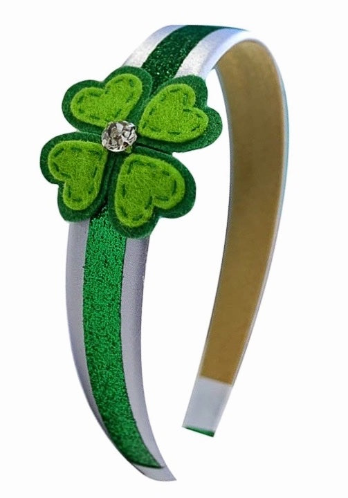 Felt Heart Shamrock St. Patrick's Day Arch Headband