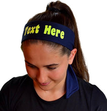Load image into Gallery viewer, Design Your Own Tie Back Headband with Custom VINYL Text - Quantity Discounts
