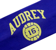 Load image into Gallery viewer, Voleyball Headband Personalized with Your Custom GLITTER FLAKE Text &amp; Number - Quantity Discounts
