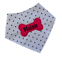 Load image into Gallery viewer, Personalized Embroidered Pet Dog Collar Scarf Bandana for Dogs - Fits up to 16&quot; Necks
