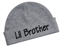 Load image into Gallery viewer, Lil Brother 100% Cotton Embroidered Baby Brother Hat for New Baby Boy
