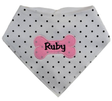 Load image into Gallery viewer, Personalized Embroidered Pet Dog Collar Scarf Bandana for Dogs - Fits up to 16&quot; Necks
