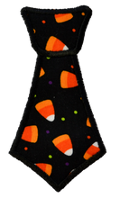 Load image into Gallery viewer, Halloween Bodysuit with Necktie and Personalized Name - Candy Corn Tie
