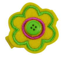 Load image into Gallery viewer, Flower Button Felt Hair Clippie 3 Colors!
