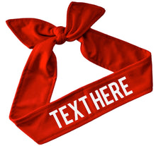 Load image into Gallery viewer, Design Your Own Tie Back Headband with Custom VINYL Text - Quantity Discounts
