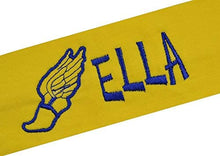 Load image into Gallery viewer, Personalized Monogrammed EMBROIDERED Track &amp; Field Cotton Stretch Headband - Quantity Discounts
