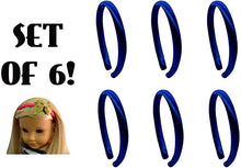 Load image into Gallery viewer, Set of 6 Satin Arch 18 INCH Doll Headbands for DIY and Matching Dolly and Me Outfits
