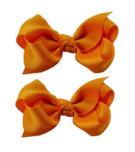 Load image into Gallery viewer, Set of 2 - 3 Inch Grosgrain Ribbon Boutique Children&#39;s Hair Bows
