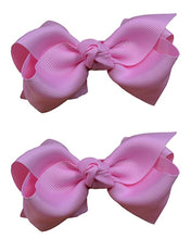 Load image into Gallery viewer, Set of 2 - 3 Inch Grosgrain Ribbon Boutique Children&#39;s Hair Bows
