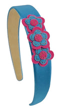 Load image into Gallery viewer, Girls Kit Felt Flower Cluster Satin Arch Headband - 4 Colors!
