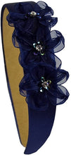 Load image into Gallery viewer, Lulu Organza Rhinesone Flower Arch Headband - 10 Colors!

