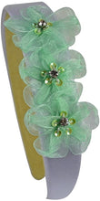 Load image into Gallery viewer, Lulu Organza Rhinesone Flower Arch Headband - 10 Colors!
