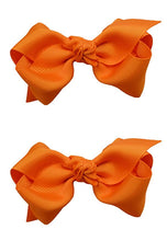 Load image into Gallery viewer, Set of 2 - 3 Inch Grosgrain Ribbon Boutique Children&#39;s Hair Bows
