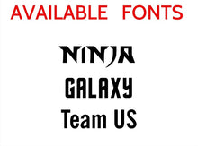 Load image into Gallery viewer, Martial Arts Personalized Custom Tie Back Headband with Kicking Silhouette Teakwondo in Vinyl
