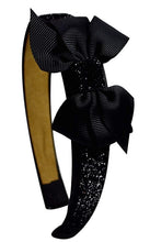 Load image into Gallery viewer, Girls Sparkle Headband with Grosgrain Bow - 12 Colors!
