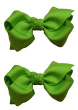 Load image into Gallery viewer, Set of 2 - 3 Inch Grosgrain Ribbon Boutique Children&#39;s Hair Bows
