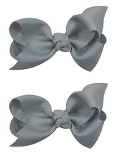 Load image into Gallery viewer, Set of 2 - 3 Inch Grosgrain Ribbon Boutique Children&#39;s Hair Bows
