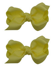 Load image into Gallery viewer, Set of 2 - 3 Inch Grosgrain Ribbon Boutique Children&#39;s Hair Bows
