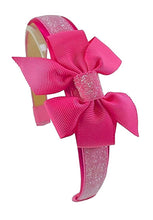 Load image into Gallery viewer, Girls Sparkle Headband with Grosgrain Bow - 12 Colors!
