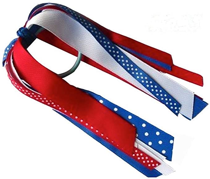 Patriotic 4th of July Ponytail Hair Ribbon Streamer