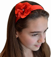 Load image into Gallery viewer, Ruby Satin Flower Girls Arch Headband - 5 Colors!
