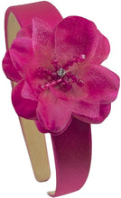 Load image into Gallery viewer, Girls Madeline Silk and Organza Flower Arch Headband - 9 Colors!
