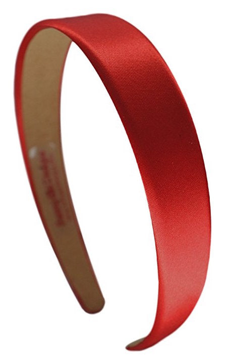 1 Inch Wide Satin Arch Headband - 11 Colors!