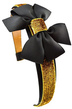 Load image into Gallery viewer, Girls Sparkle Headband with Grosgrain Bow - 12 Colors!
