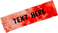Load image into Gallery viewer, Tie Dye Headband Personalized with Your Custom Vinyl Text - 2.25 Inches Wide &amp; Lightweight
