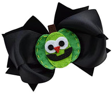 Load image into Gallery viewer, Pumpkin Face Halloween Hair Bow
