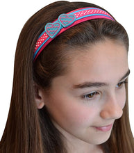 Load image into Gallery viewer, Valentines Day Simple Hearts Ribbon Wrapped Satin Arch Headband
