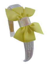 Load image into Gallery viewer, Girls Sparkle Headband with Grosgrain Bow - 12 Colors!
