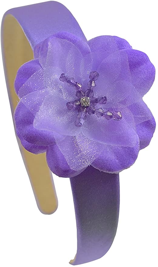 Girls Madeline Silk and Organza Flower Arch Headband - 9 Colors!