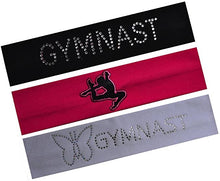 Load image into Gallery viewer, Set of 3 Gymnastics Cotton Stretch Headband Gift Set
