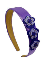 Load image into Gallery viewer, Girls Kit Felt Flower Cluster Satin Arch Headband - 4 Colors!
