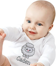 Load image into Gallery viewer, Personalized Embroidered Soft and Fuzzy Lamb Bodysuit with Your Custom Name

