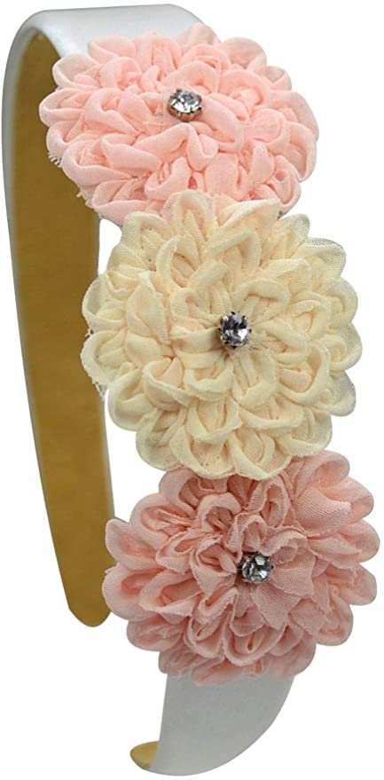 Julia Chiffon Vintage Flower Arch Headband - 5 Colors!