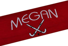 Load image into Gallery viewer, Personalized Monogrammed EMBROIDERED Field Hockey Cotton Stretch Headband - Quantity Discounts
