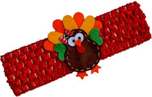 Load image into Gallery viewer, Baby and Toddler Thanksgiving Turkey Crochet Headband Fits Newborn to 5 Years
