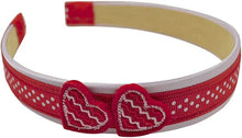 Load image into Gallery viewer, Valentines Day Simple Hearts Ribbon Wrapped Satin Arch Headband
