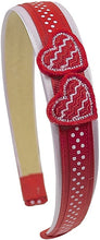 Load image into Gallery viewer, Valentines Day Simple Hearts Ribbon Wrapped Satin Arch Headband
