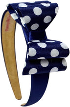 Load image into Gallery viewer, Satin Layered Polka Dot Bow Arch Headband
