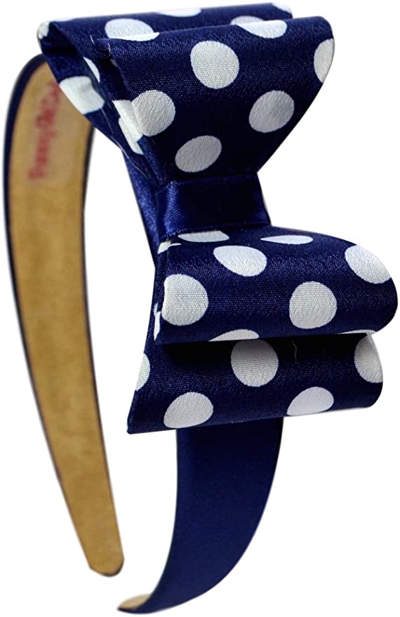 Satin Layered Polka Dot Bow Arch Headband